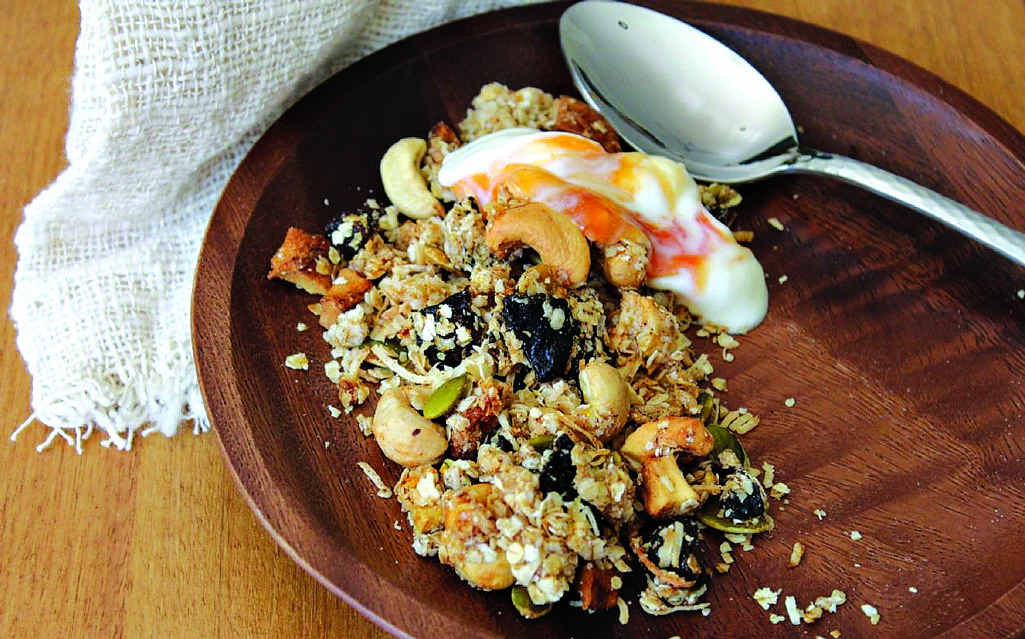 Dan and Steph’s homemade toasted muesli. Dan and Steph’s homemade toasted muesli.